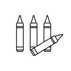 Crayon vector icon set. pastel illustration sign. chalk symbol. paints logo.