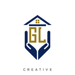 gl logo design vector for real estate © box file