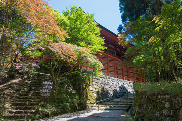 Fototapeta na wymiar Yokawa Area at Enryakuji Temple in Otsu, Shiga, Japan. It is part of the UNESCO World Heritage Site - Historic Monuments of Ancient Kyoto (Kyoto, Uji and Otsu Cities).