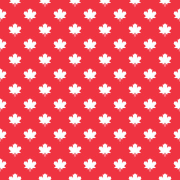 Seamless geometric patterns with with maple leafs