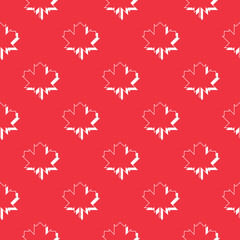 Seamless geometric patterns with with maple leafs