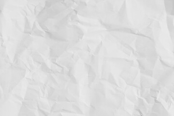 White crumpled paper background