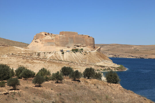 Necm Castle is located in Manbij, Syria. Necm Castle is located on the bank of the Euphrates River. The castle was built in the 100th year before Christ. The castle was repaired in later periods.