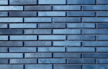 Blue ceramic tile background. Old vintage ceramic tiles in blue to decorate the kitchen or bathroom..