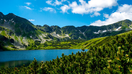 Landscape in the valley of five ponds in the Tatras