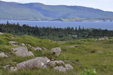 Fototapeta na wymiar A view of Kenmare Bay in Ireland