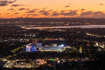 Eden Park Stadium Auckland New Zealand Sunset