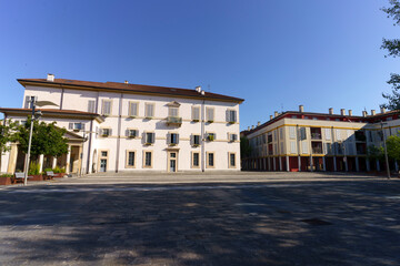 Fototapeta na wymiar Gorgonzola, Milan: historic Palazzo Pirola