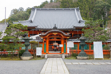 Bishamondo Temple in Yamashina, Kyoto, Japan. The Temple originally built in 703.