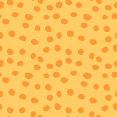 Seamless pattern. Random dots, circles, animal skin. Design for fabric, wallpaper. Irregular random abstract vector texture. Repeating graphic backdrop
