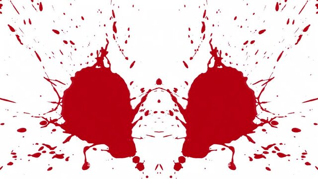 Blood splatter soaking on a black png background.