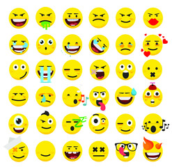 Large set of Quality Emoticons Set of Emoji