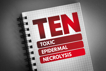 TEN - Toxic Epidermal Necrolysis acronym, medical concept background