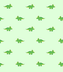 Vector pattern with triceratops. seamless background for kids. Jurassic Park. Paleontology. Baby cloth. Cartoon dinosaur. Vector background with dinosaurs.
