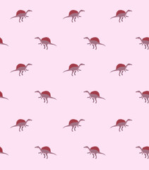 Vector pattern with dinosaurs. seamless background for kids. Jurassic Park. Paleontology. Baby cloth. Cartoon dinosaur. Vector background with dinosaurs.
