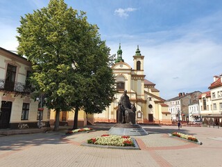Fototapeta na wymiar Collegiate Church of Virgin Mary, Ivano-Frankivsk, Ukraine