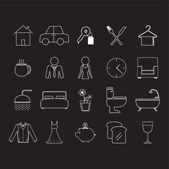 set of house hold icons