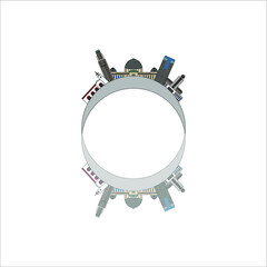 Los Angeles city skyline in United States. illustration for web and mobile design.