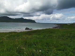 Lofoten Ramberg Beach Flakstad Scenic Northern Norway