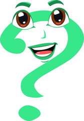 Funny question mark male character boy man business man manager