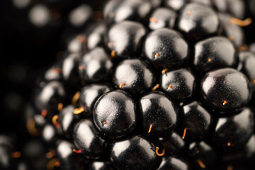 Sweet Blackberry berry closeup view background