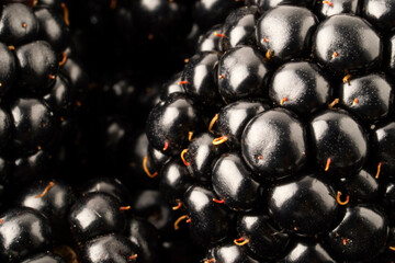 Sweet Blackberry berry closeup view background