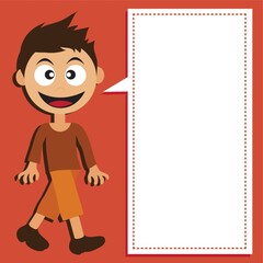 boy with speech bubble