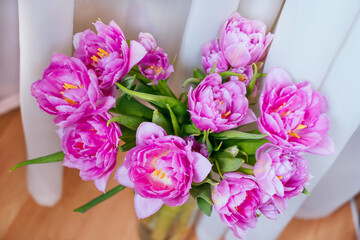 Beautiful magenta tulip flower bouquet 