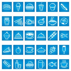 collection of food icons