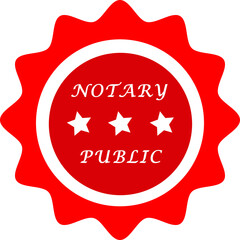 illustration of a colored Notary public seal