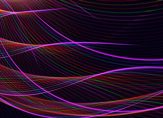 Abstract color dynamic background with lighting effect. Fractal wavy. Fractal art