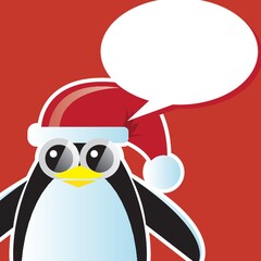 penguin with speech bubble