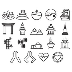 Fototapeta premium assorted yoga and zen set