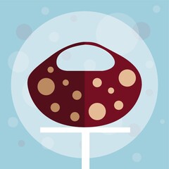 handbag on circle background