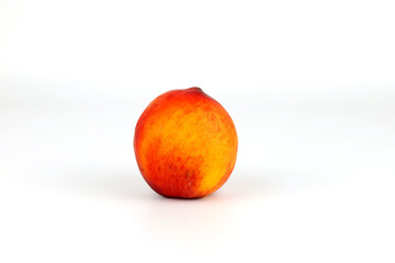 peaches on white background and white background

