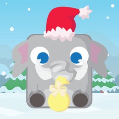 elephant with gift