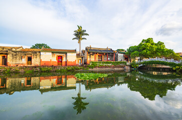 Fototapeta na wymiar afternoon scenery of the Ming and Qing ancient villages in Nanshe, Dongguan, Guangdong, China