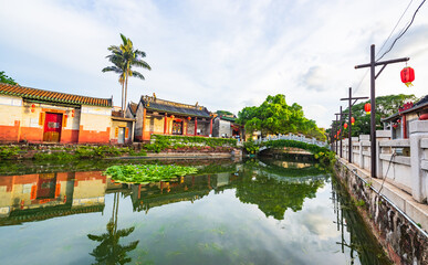 Fototapeta na wymiar afternoon scenery of the Ming and Qing ancient villages in Nanshe, Dongguan, Guangdong, China