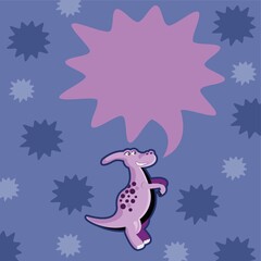 dinosaur on patterned background