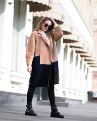 Girl posing at the city