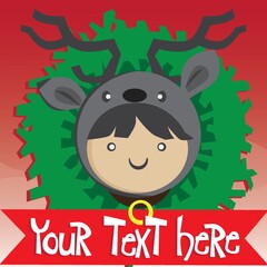 boy in reindeer costume