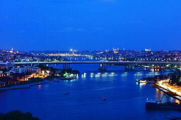 Golden Horn view from Pierre Loti Hill. Istanbul, Turkey.