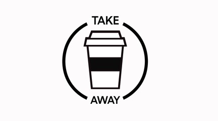 Vector Isolated Coffee Take Away Icon