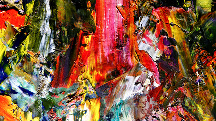 Colorful abstract background wallpaper. Modern motif visual art.  Mixtures of oil paint. Trendy...