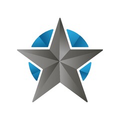 star with circle behind