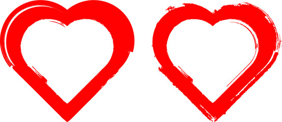 Set of Hearts . Grunge stamps collection.love Shapes for your design.Distressed symbols. Textured Valentine's Day signs.Vector 