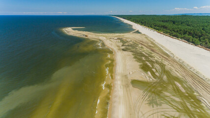 Przekop Mierzei Wiślanej z lotu ptaka © Marcin