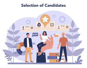 Job interview concept. Idea of employment and hiring. Recruitment