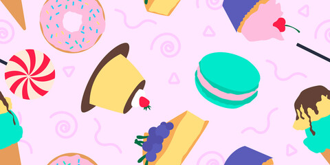 sweets / candy / lolipops pattern illustration