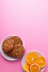 yummy snack concept, consisting of black tea and cookies